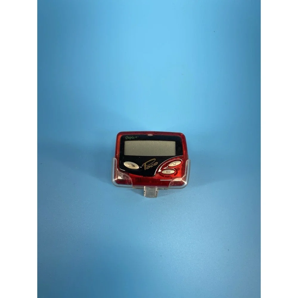 Rare Vintage Qupix Poco Pager Red Beeper Clip Cracked Untested As-Is